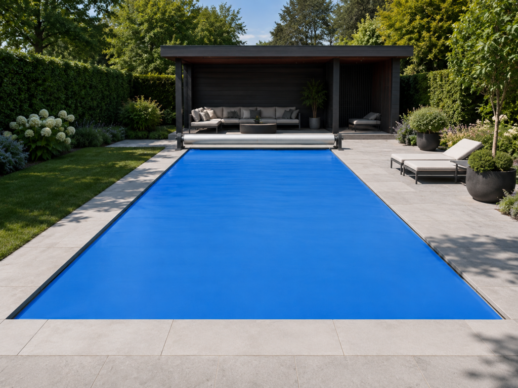 Foam afdekking 7mm blauw met drijfbuis