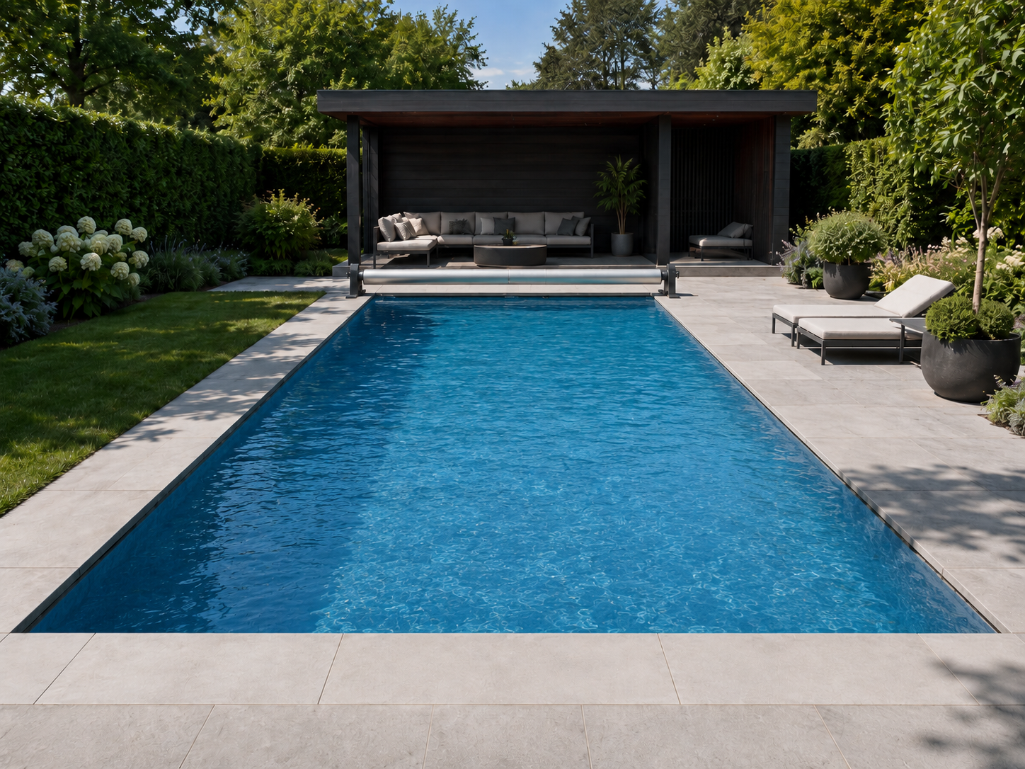 Foam afdekking 7mm blauw met drijfbuis - Afbeelding 2