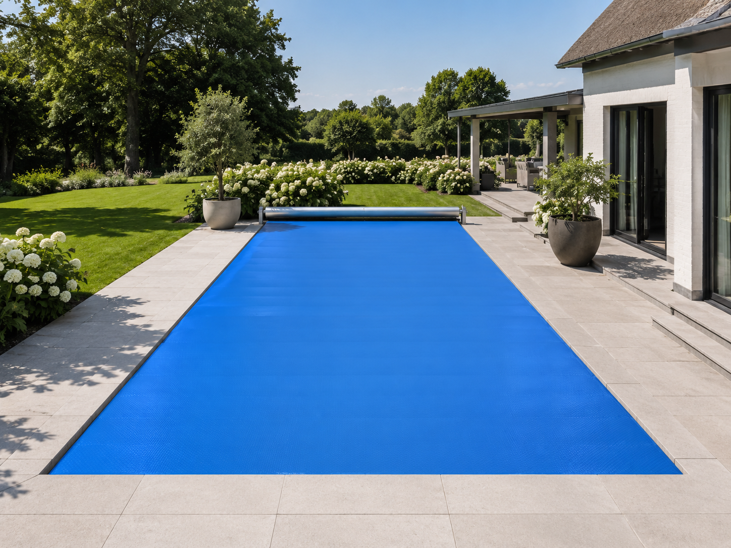 Foam afdekking 9mm blauw met drijfbuis